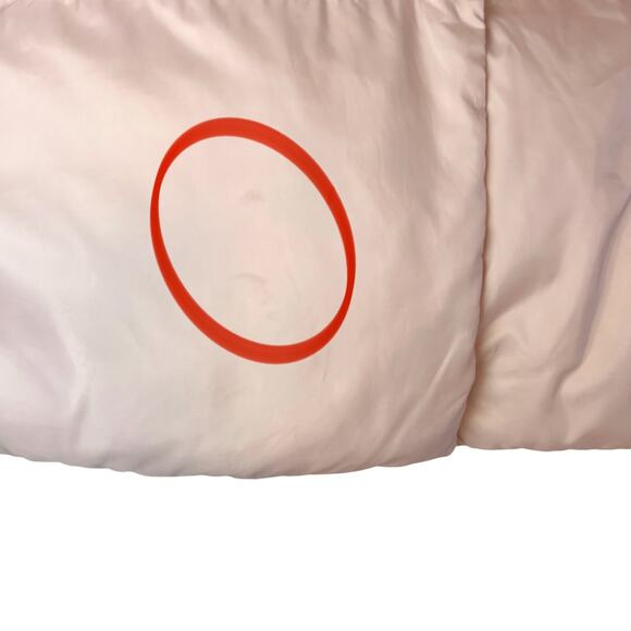 Garnet Hill Cropped Packable Down Jacket Lightweight Puffer Coat Pink Size Large - Picture 9 of 9